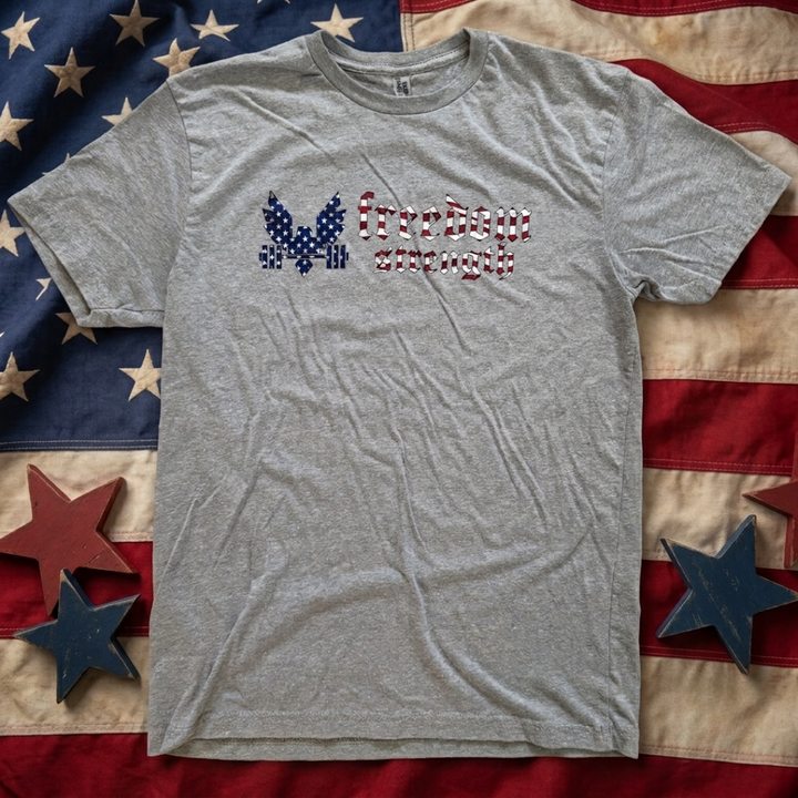 Freedom Strength Flag Logo T-shirt
