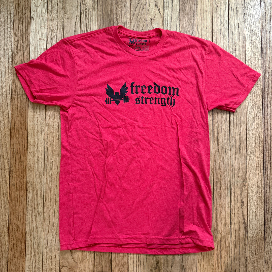 Red t-shirt with &