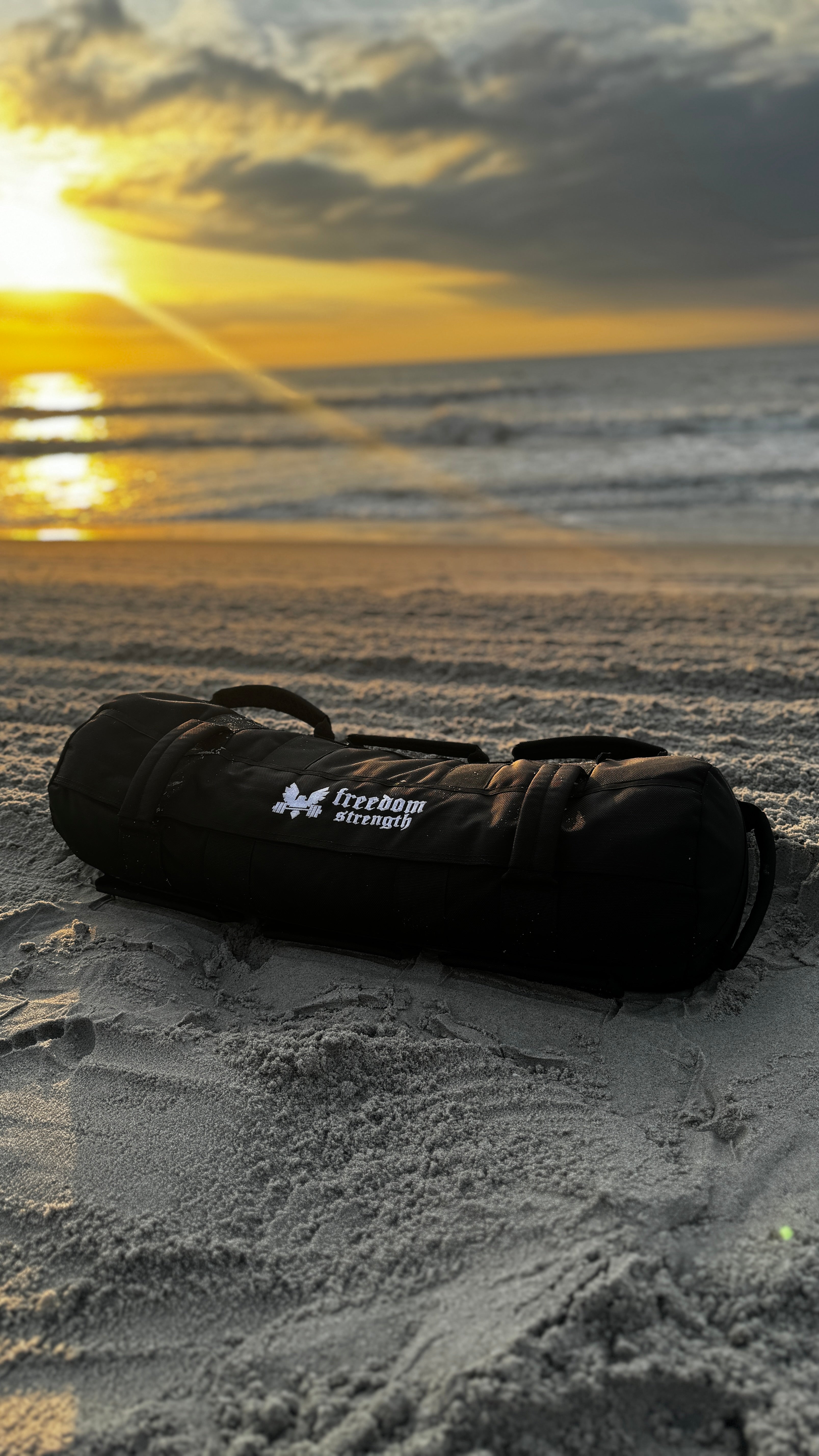 Freedom Strength Training Sandbag with handles similar to goruck, rogue fitness, cerberus, and brute force sandbags . high quality, durable, workout equipment