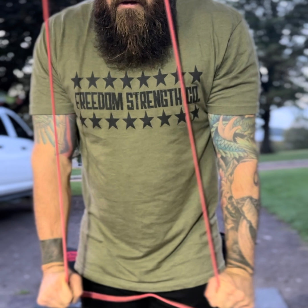 Stars logo t-shirt - Freedom Strength Co.